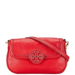 Tory Burch Big Shoulder Bag Red Leather Women's