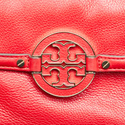 Tory Burch Big Shoulder Bag Red Leather Women's