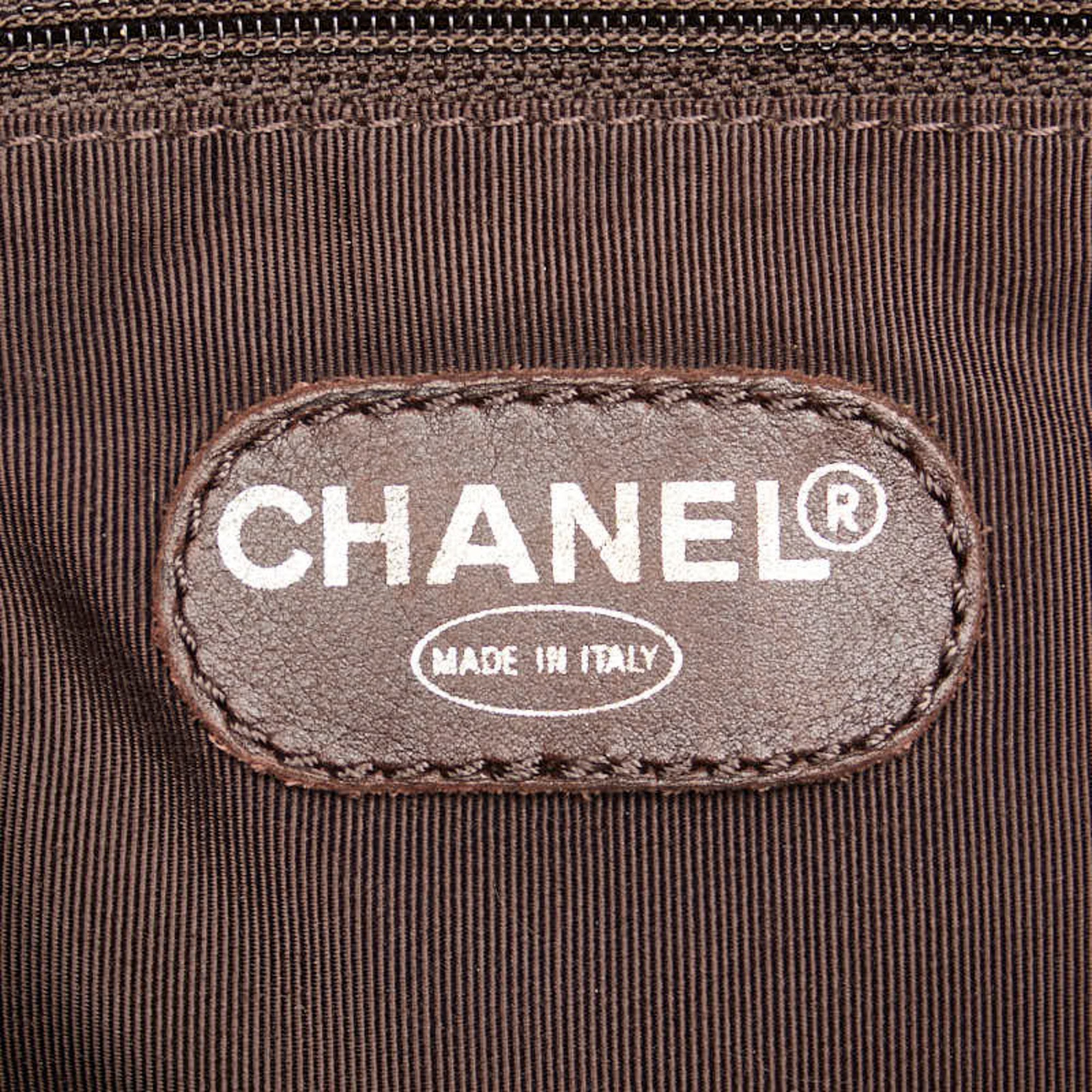 Chanel Coco Mark Tote Bag Shoulder Brown Suede Leather Women's CHANEL