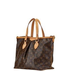 Louis Vuitton Monogram Palermo PM Handbag Shoulder Bag M40145 Brown PVC Leather Women's LOUIS VUITTON