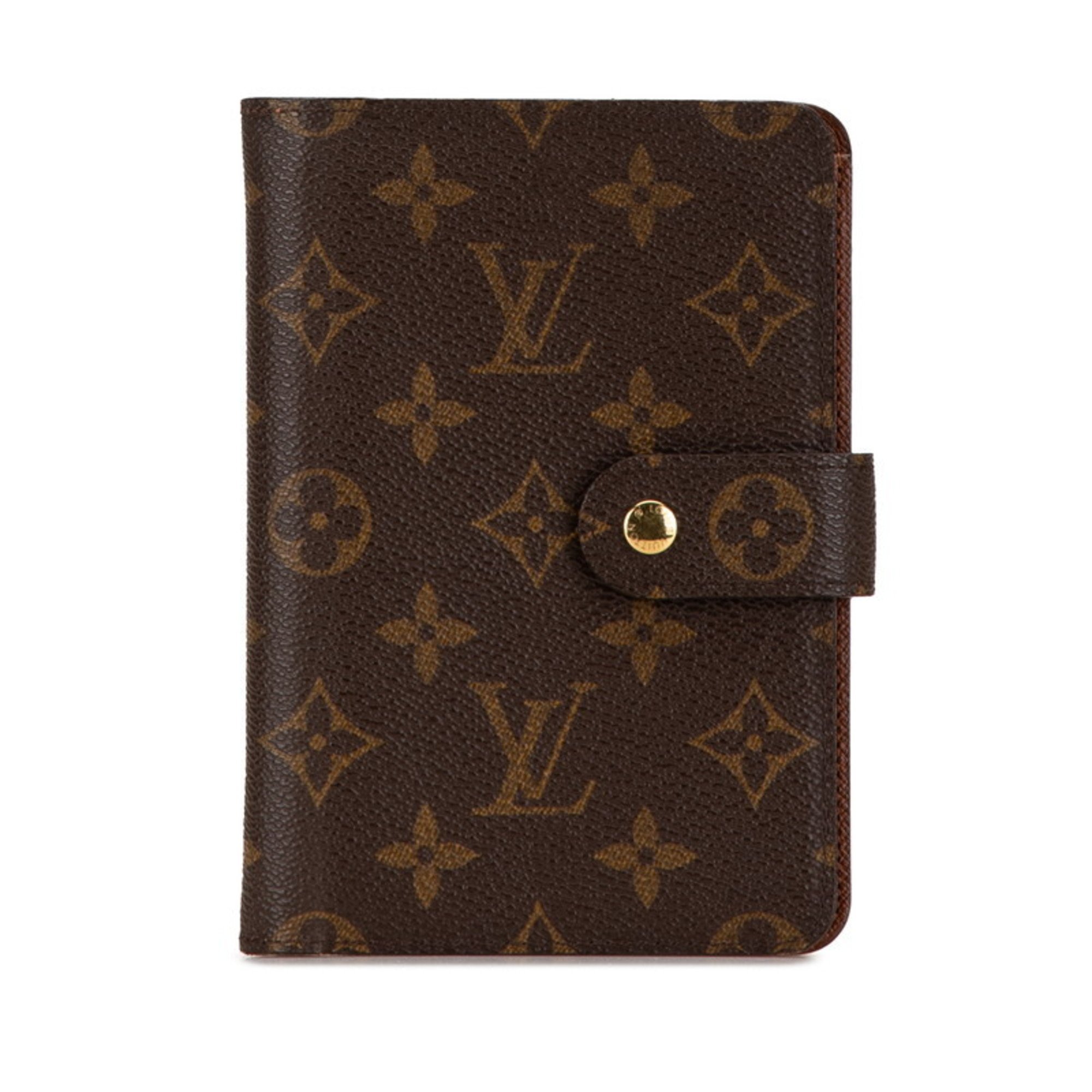 Louis Vuitton Monogram Porte Papier Zip Bi-fold Wallet M61207 Brown PVC Leather Women's LOUIS VUITTON