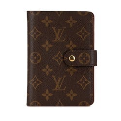 Louis Vuitton Monogram Porte Papier Zip Bi-fold Wallet M61207 Brown PVC Leather Women's LOUIS VUITTON