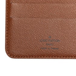 Louis Vuitton Monogram Porte Papier Zip Bi-fold Wallet M61207 Brown PVC Leather Women's LOUIS VUITTON