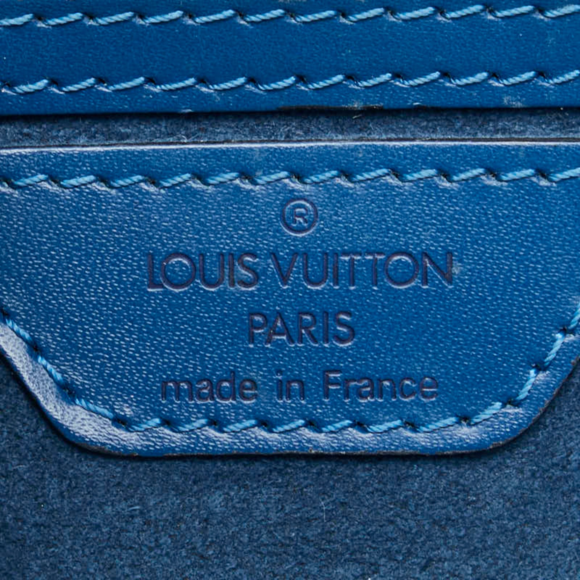 Louis Vuitton Epi Soufflot Handbag M52225 Toledo Blue Leather Women's LOUIS VUITTON