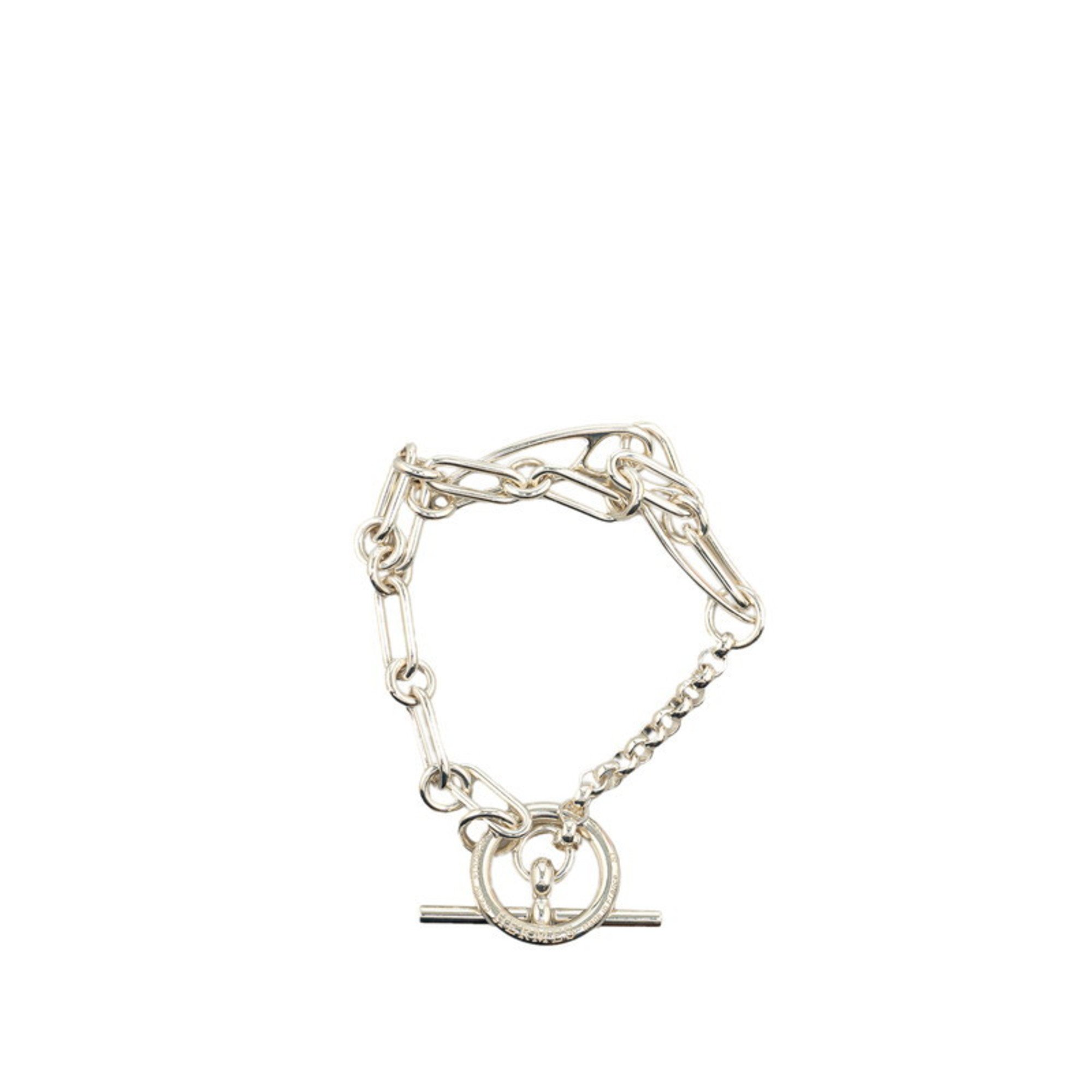 Hermes Chaine d'Ancre Punk Bracelet Size: SH SV925 Silver Women's HERMES