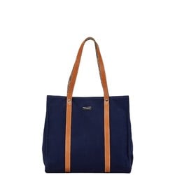 Burberry Nova Check Tote Bag Handbag Navy Canvas Women's BURBERRY