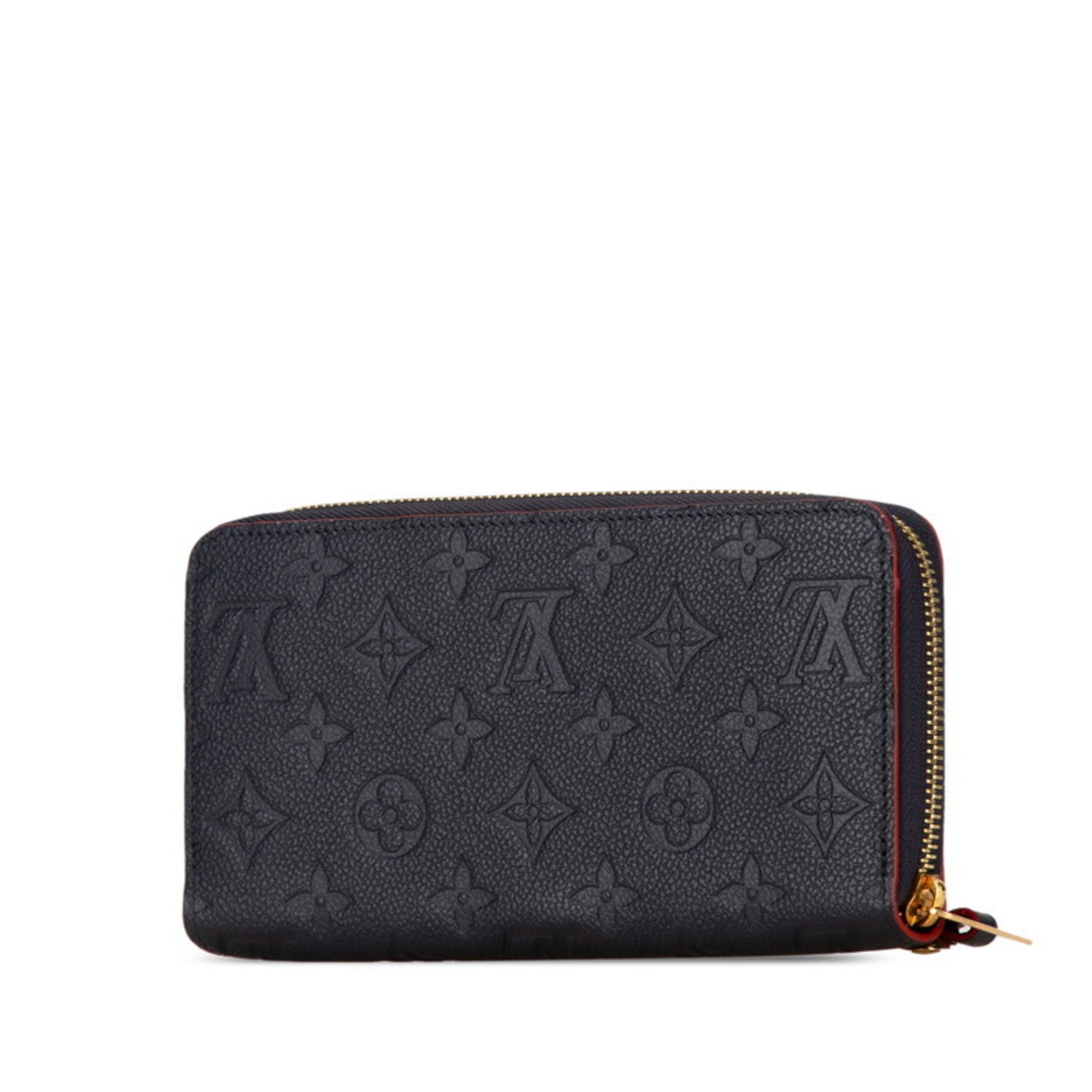 Louis Vuitton Monogram Empreinte Zippy Wallet Long M62121 Marine Rouge Navy Leather Women's LOUIS VUITTON