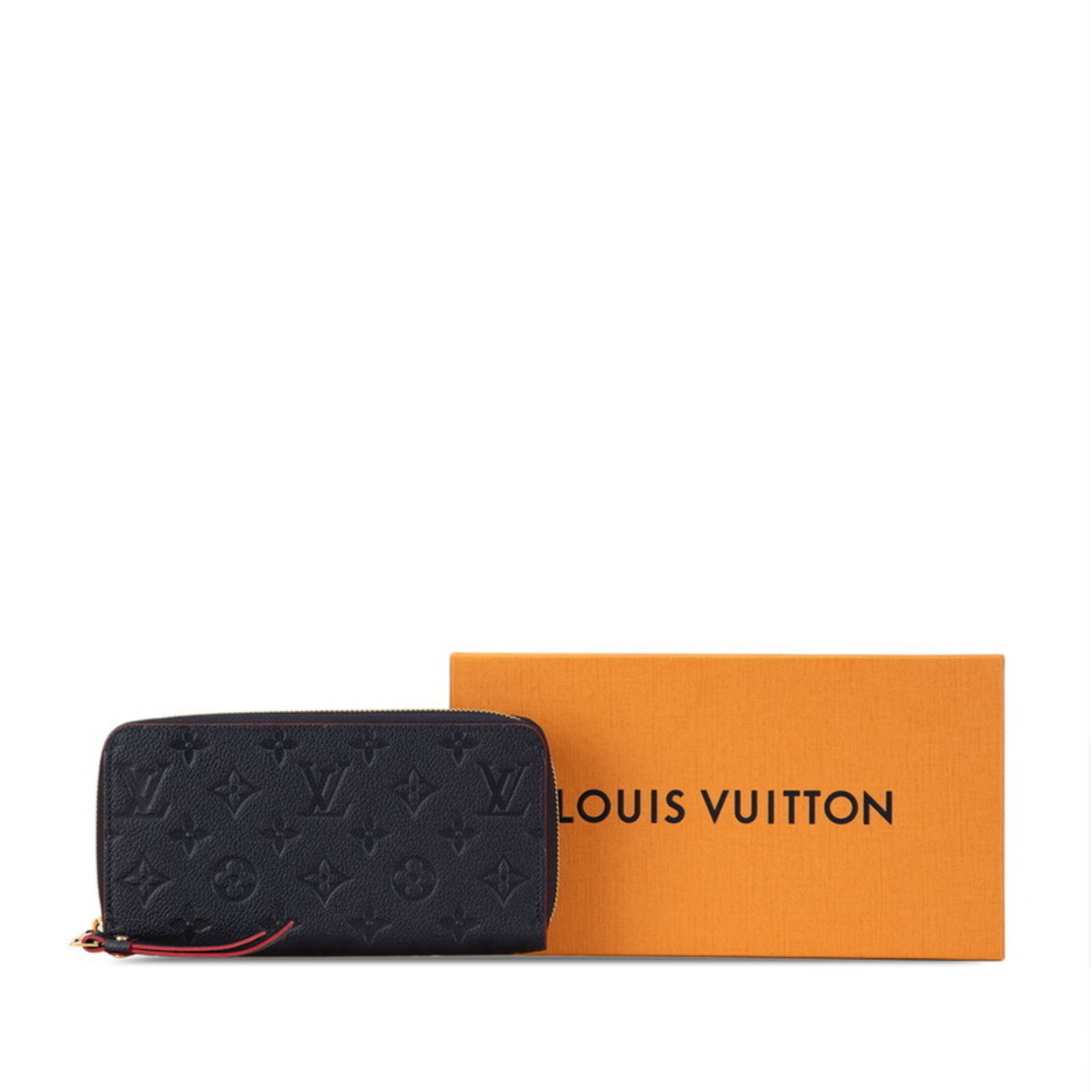 Louis Vuitton Monogram Empreinte Zippy Wallet Long M62121 Marine Rouge Navy Leather Women's LOUIS VUITTON