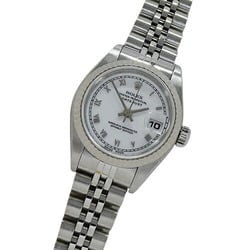 Rolex ROLEX Datejust 69174 U-serial number Wristwatch Ladies Automatic AT Stainless Steel SS White Gold WG Silver Roman Polished