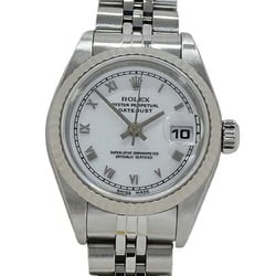 Rolex ROLEX Datejust 69174 U-serial number Wristwatch Ladies Automatic AT Stainless Steel SS White Gold WG Silver Roman Polished