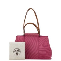 Hermes Kabak Elan PM Tote Bag Ruby Purple Toile Officier Leather Women's HERMES