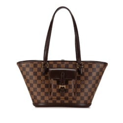 Louis Vuitton Damier Manosque PM Handbag Tote Bag N51121 Brown PVC Leather Women's LOUIS VUITTON