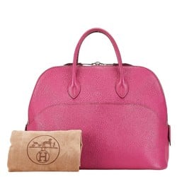 Hermes Polido 30 Handbag Rose Shocking Pink Chevre Women's HERMES