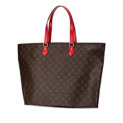 Louis Vuitton Monogram All In MM Handbag Tote Bag M55174 Brown Red PVC Leather Women's LOUIS VUITTON