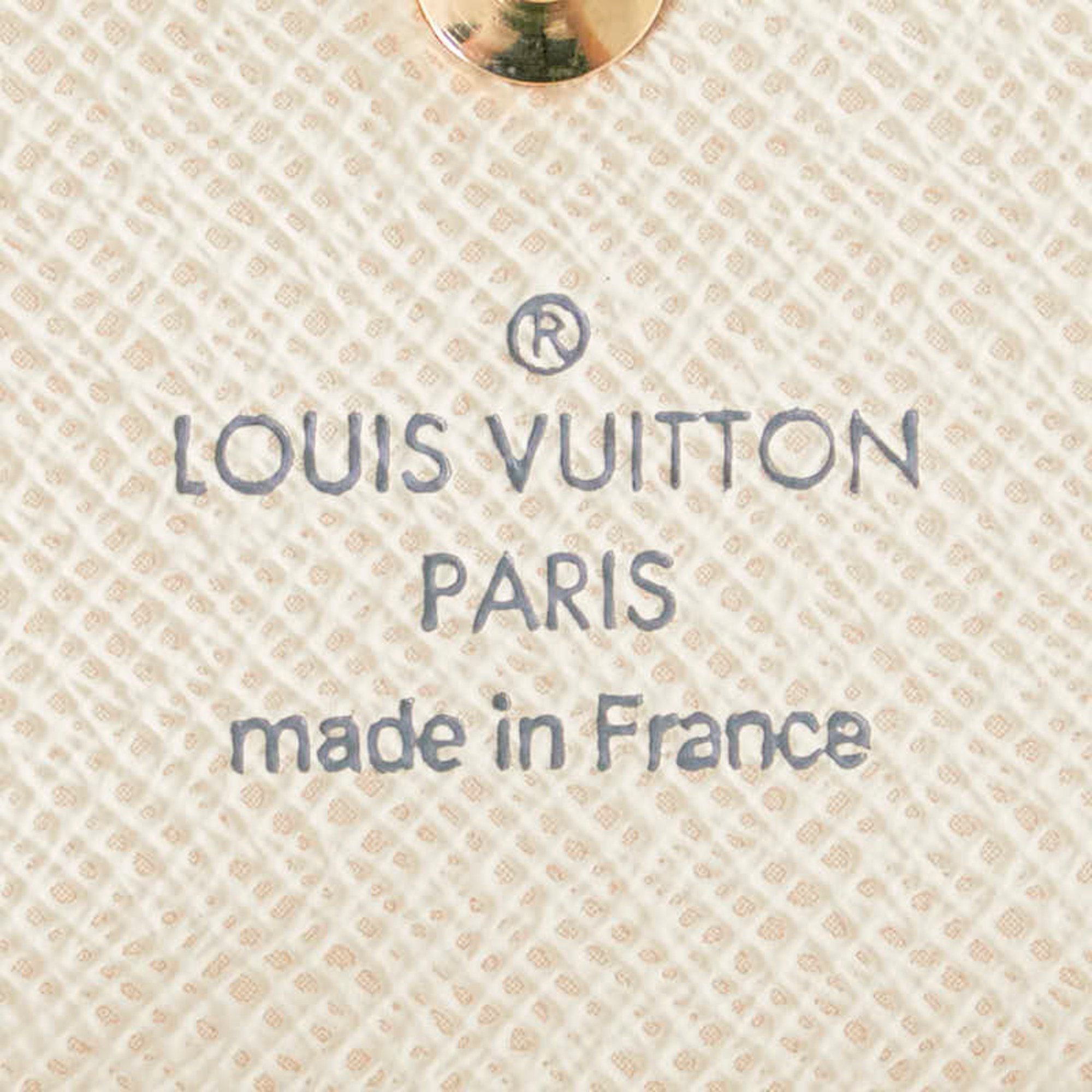 Louis Vuitton Damier Azur Multicle 6 Key Case Ring N61745 White PVC Leather Women's LOUIS VUITTON