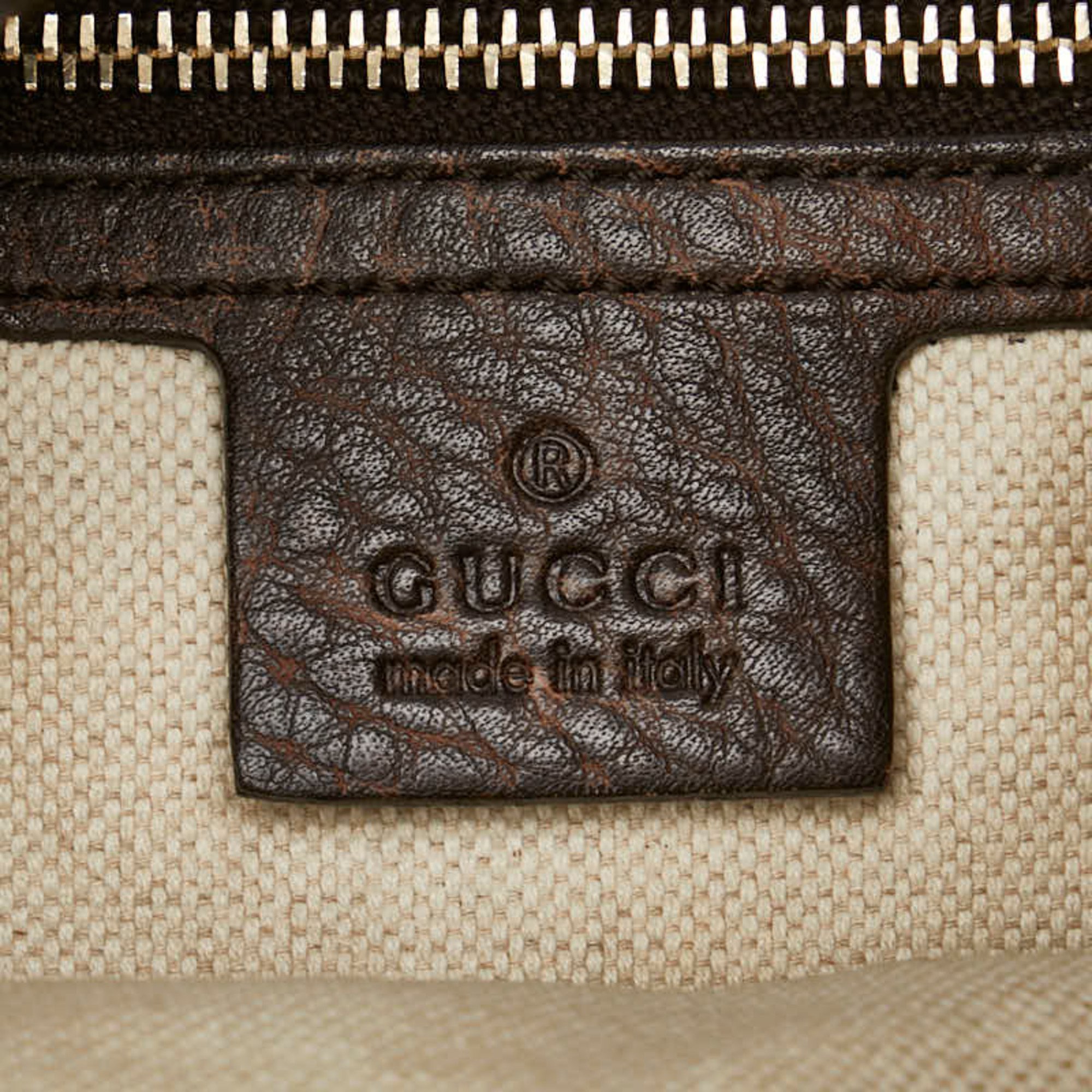 Gucci Diamante Horsebit Handbag Tote Bag 247287 Brown Canvas Leather Women's GUCCI