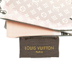 Louis Vuitton Bandeau Trunk Scarf Muffler M73965 Rose Poodle Grey Silk Women's LOUIS VUITTON