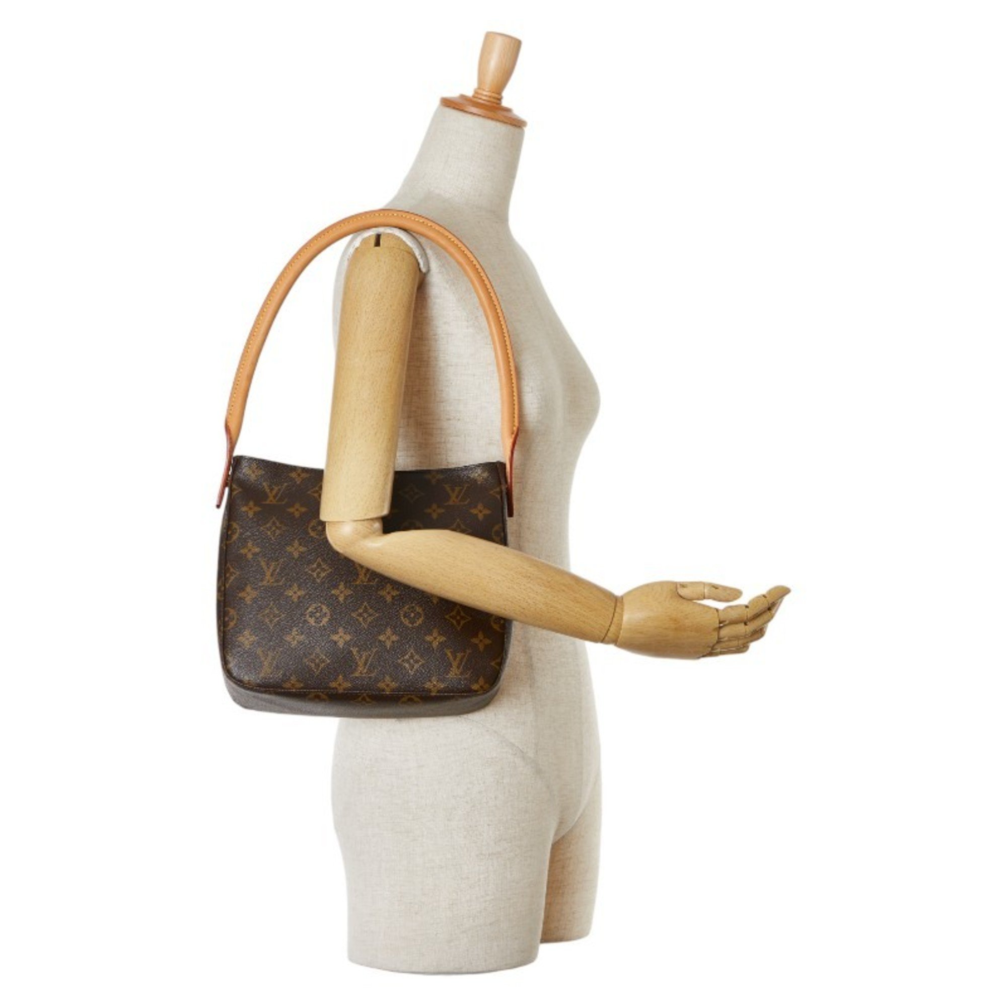 Louis Vuitton Monogram Looping MM Shoulder Bag Handbag M51146 Brown PVC Leather Women's LOUIS VUITTON