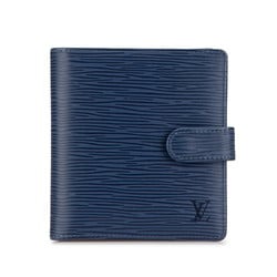 Louis Vuitton Epi Porte-Bie Compact Bi-fold Wallet M63555 Toledo Blue Leather Women's LOUIS VUITTON