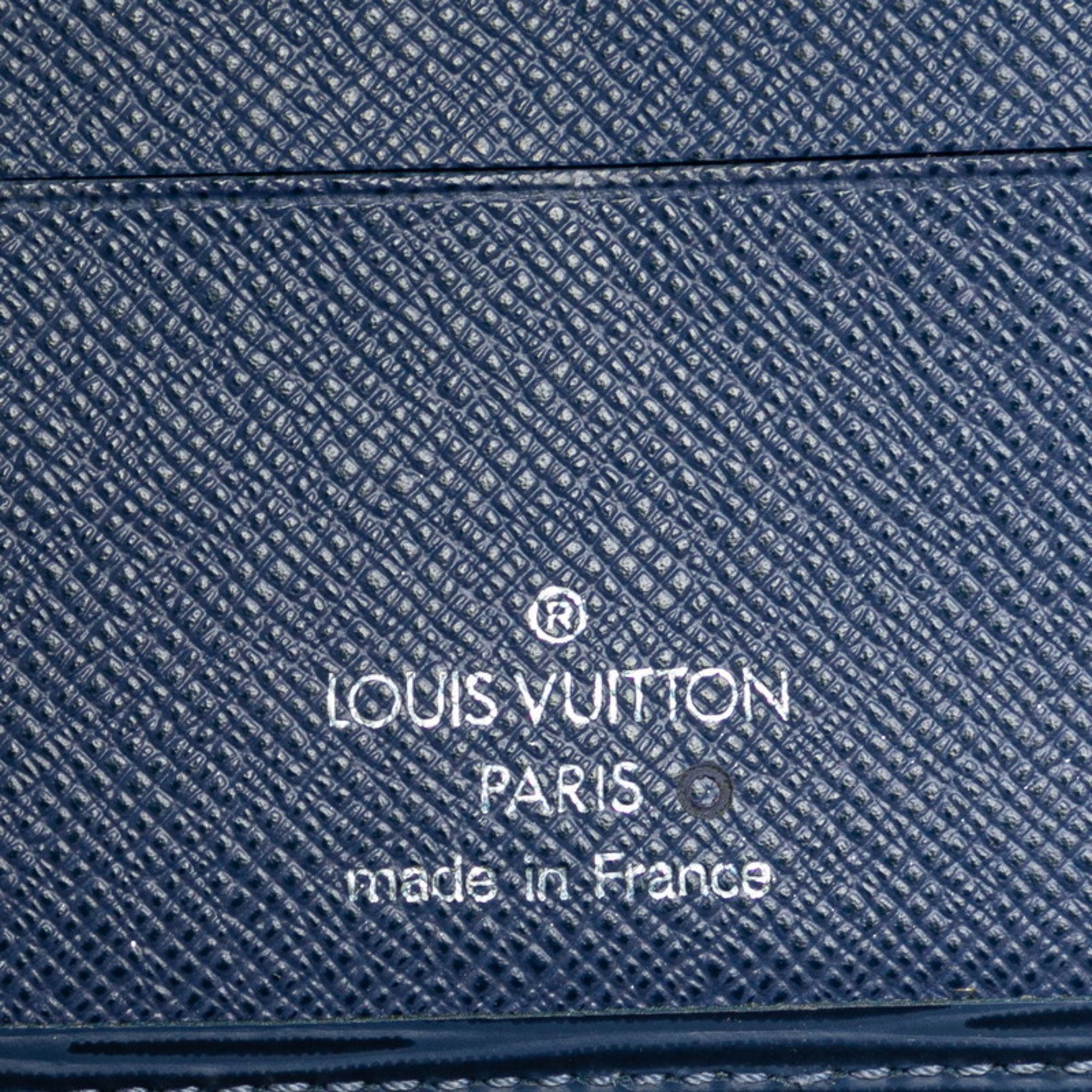 Louis Vuitton Epi Porte-Bie Compact Bi-fold Wallet M63555 Toledo Blue Leather Women's LOUIS VUITTON