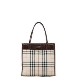 Burberry Nova Check Handbag Brown Beige Canvas Leather Women's BURBERRY