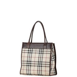 Burberry Nova Check Handbag Brown Beige Canvas Leather Women's BURBERRY