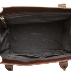 Burberry Nova Check Handbag Brown Beige Canvas Leather Women's BURBERRY