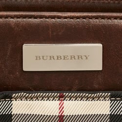 Burberry Nova Check Handbag Brown Beige Canvas Leather Women's BURBERRY