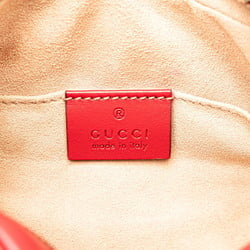 Gucci GG Marmont Quilted Chain Shoulder Bag 448065 Red Leather Women's GUCCI