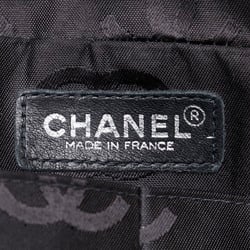 Chanel Chocolate Bar Coco Mark Chain Shoulder Bag Black Nylon Women's CHANEL