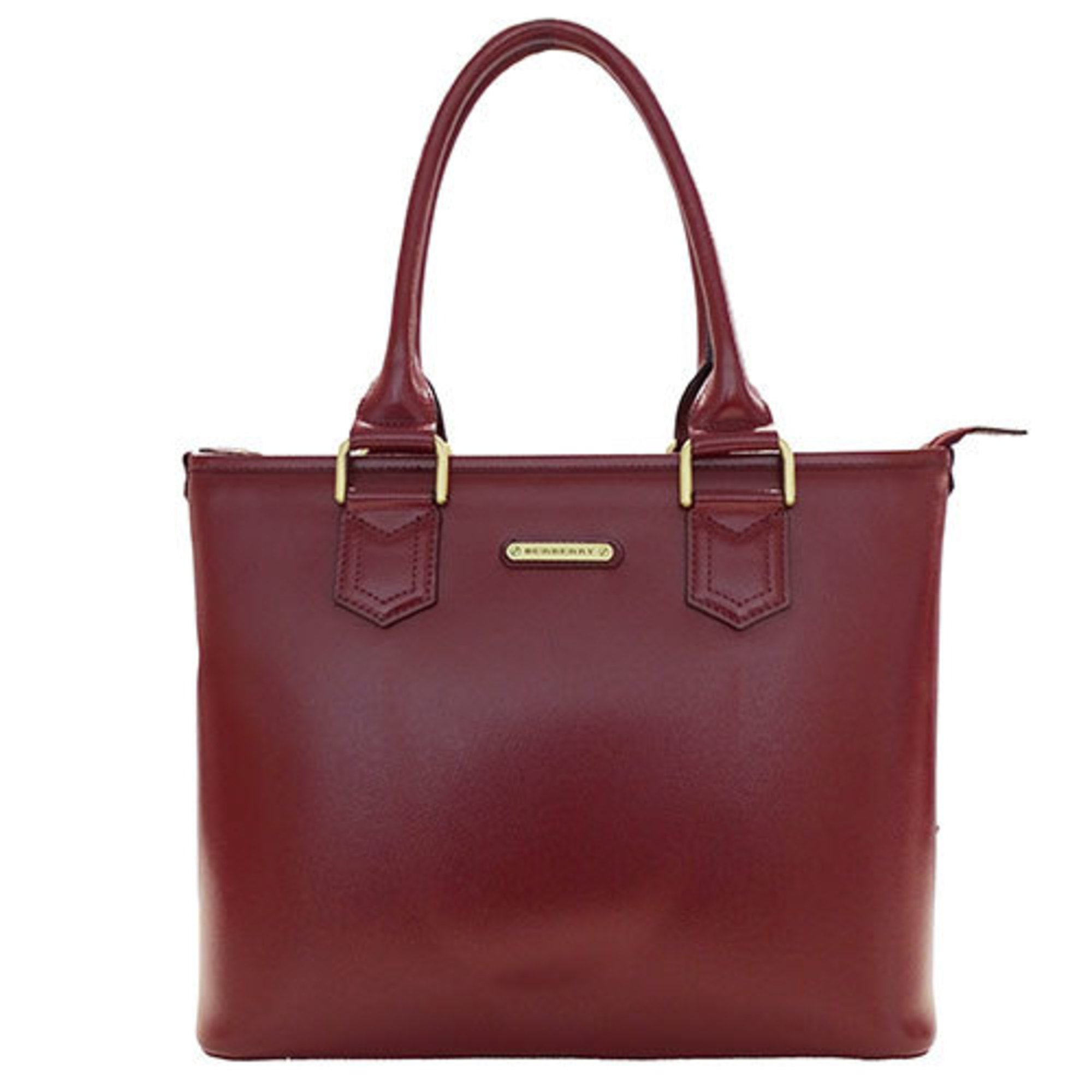 Burberry BURBERRY Bag Women's Tote Leather Bordeaux Outing