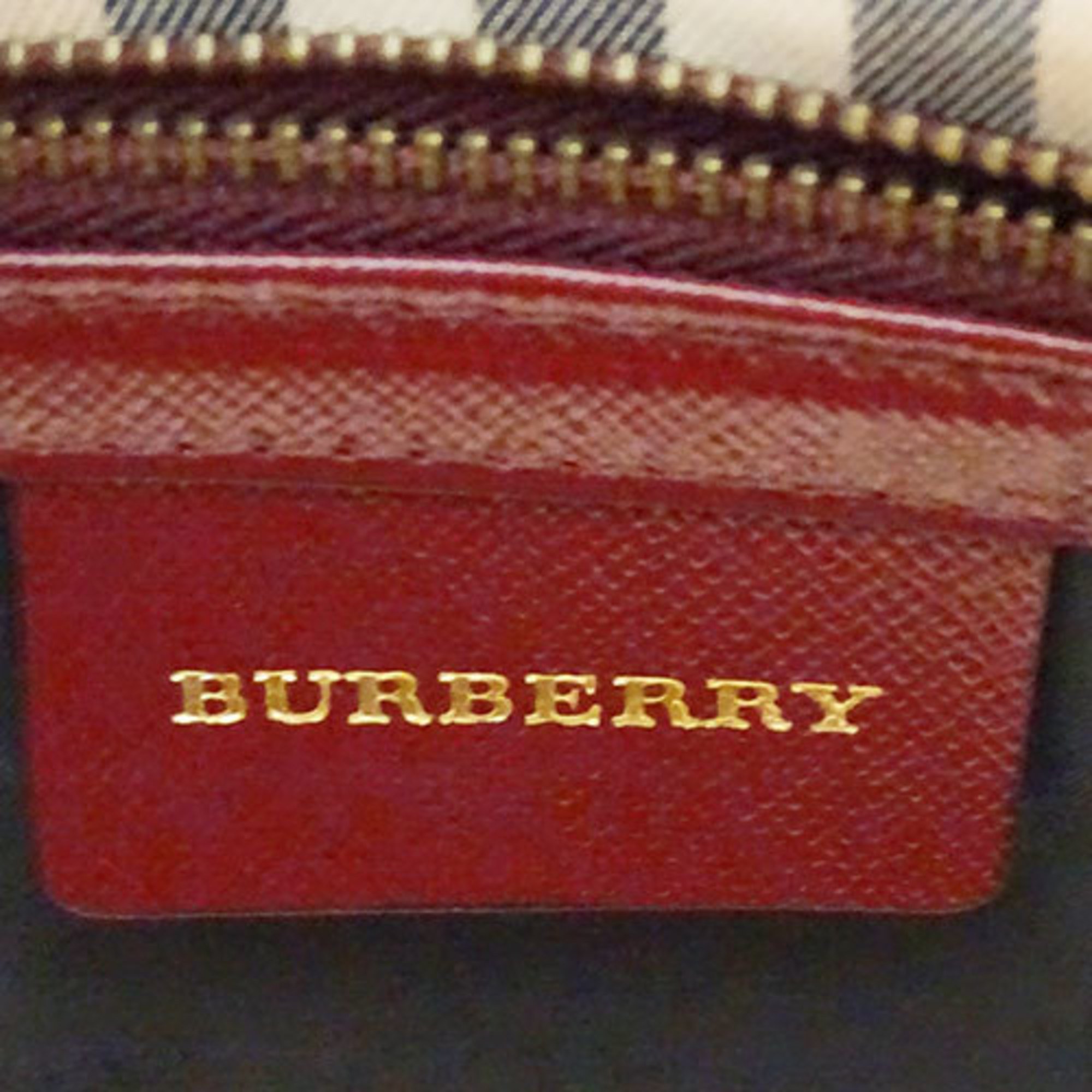 Burberry BURBERRY Bag Women's Tote Leather Bordeaux Outing