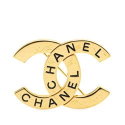 Chanel Coco Mark Brooch Gold Plated Women's CHANEL