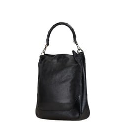 Gucci Bamboo Tote Bag 001 4058 1705 Black Nylon Leather Women's GUCCI