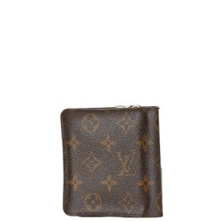 Louis Vuitton Monogram Compact Zip Bi-fold Wallet M61667 Brown PVC Leather Women's LOUIS VUITTON