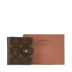 Louis Vuitton Monogram Compact Zip Bi-fold Wallet M61667 Brown PVC Leather Women's LOUIS VUITTON