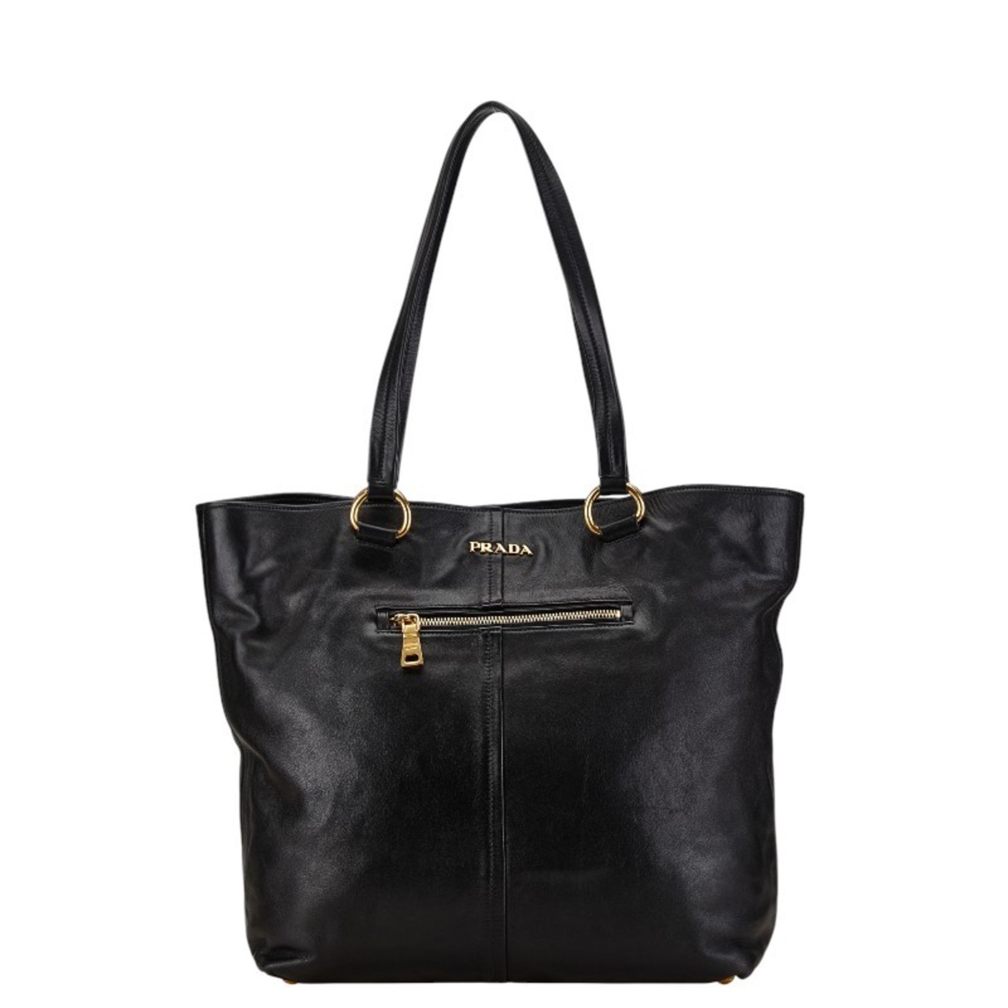 Prada Tote Bag BR4360 Black Leather Women's PRADA