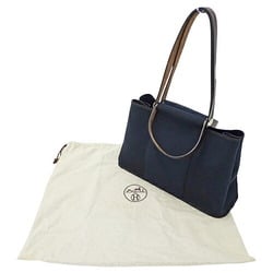 Hermes HERMES bag for women, tote bag, 2way, Caback Elan PM, Toile Officier, navy, navy blue, M engraved