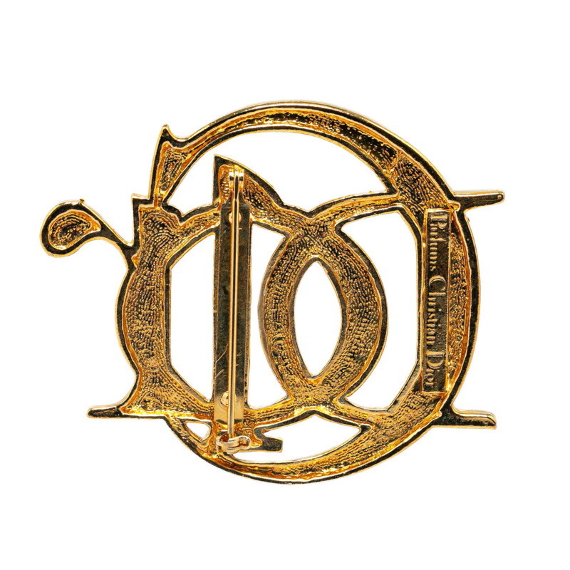 Christian Dior Dior Brooch Gold Plated Women's