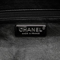 Chanel Luxury Line Coco Mark Chain Handbag Boston Bag Black Leather Women's CHANEL