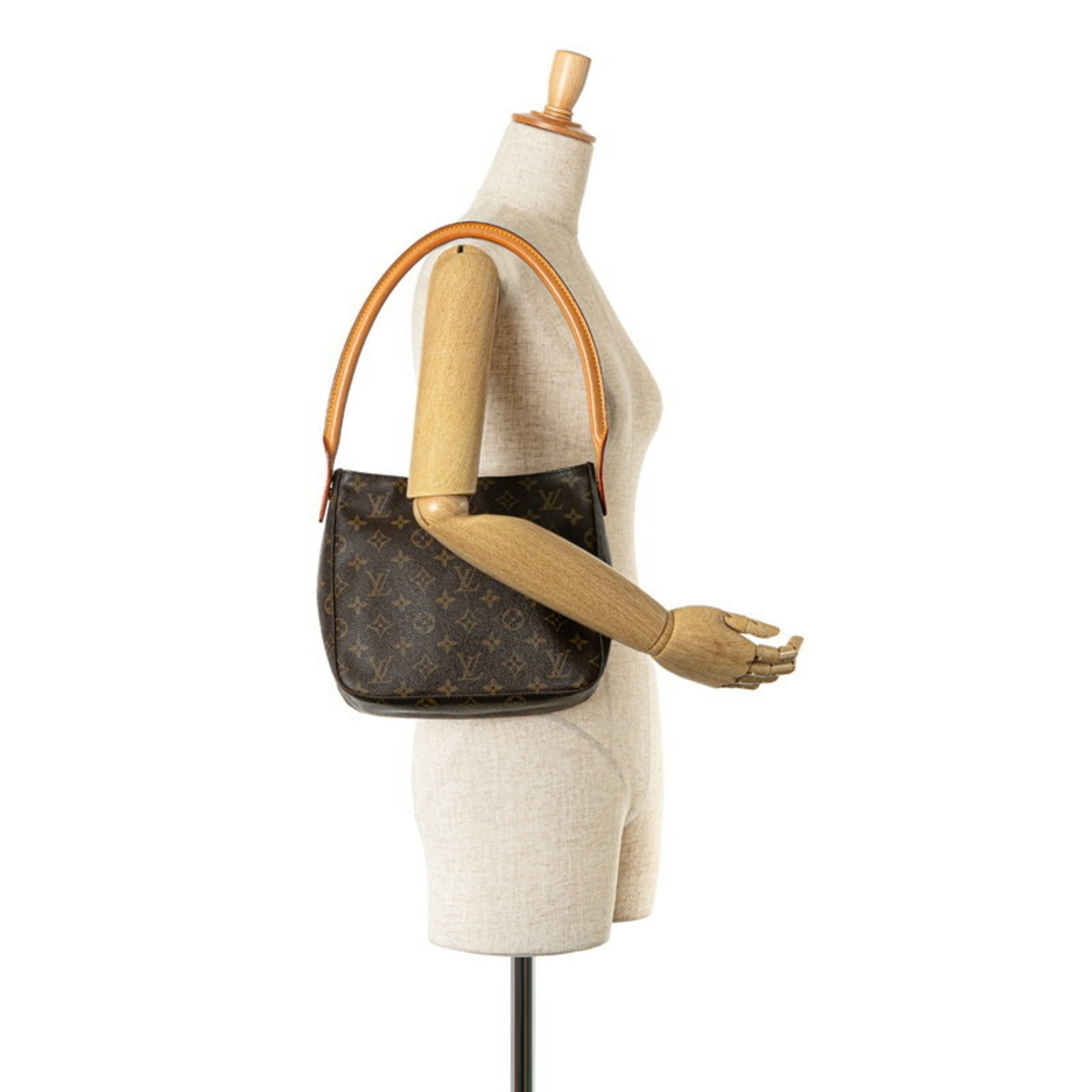 Louis Vuitton Monogram Looping MM Shoulder Bag M51146 Brown PVC Leather Women's LOUIS VUITTON