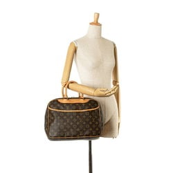 Louis Vuitton Monogram Deauville Handbag M47270 Brown PVC Leather Women's LOUIS VUITTON