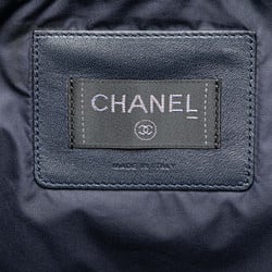 Chanel Doudone Coconneige Embossed Handbag Shoulder Bag Navy Pink Nylon Wool Women's CHANEL