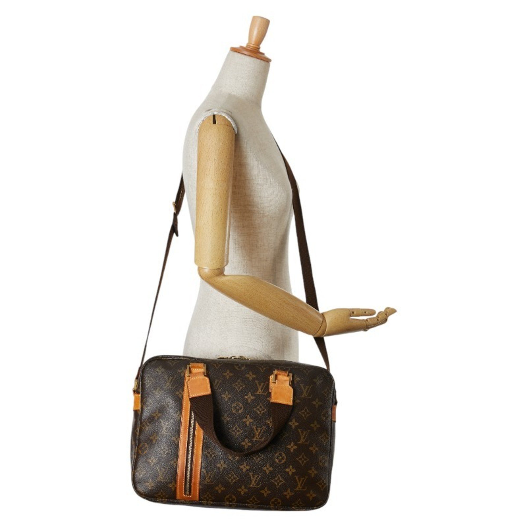 Louis Vuitton Monogram Sac Bosphore Handbag Shoulder Bag M40043 Brown PVC Leather Women's LOUIS VUITTON