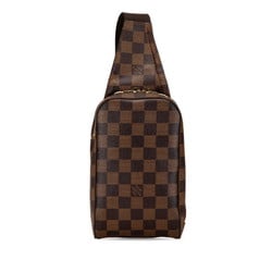 Louis Vuitton Damier Geronimos Body Bag Waist N51994 Brown PVC Leather Women's LOUIS VUITTON