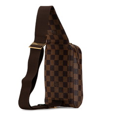 Louis Vuitton Damier Geronimos Body Bag Waist N51994 Brown PVC Leather Women's LOUIS VUITTON