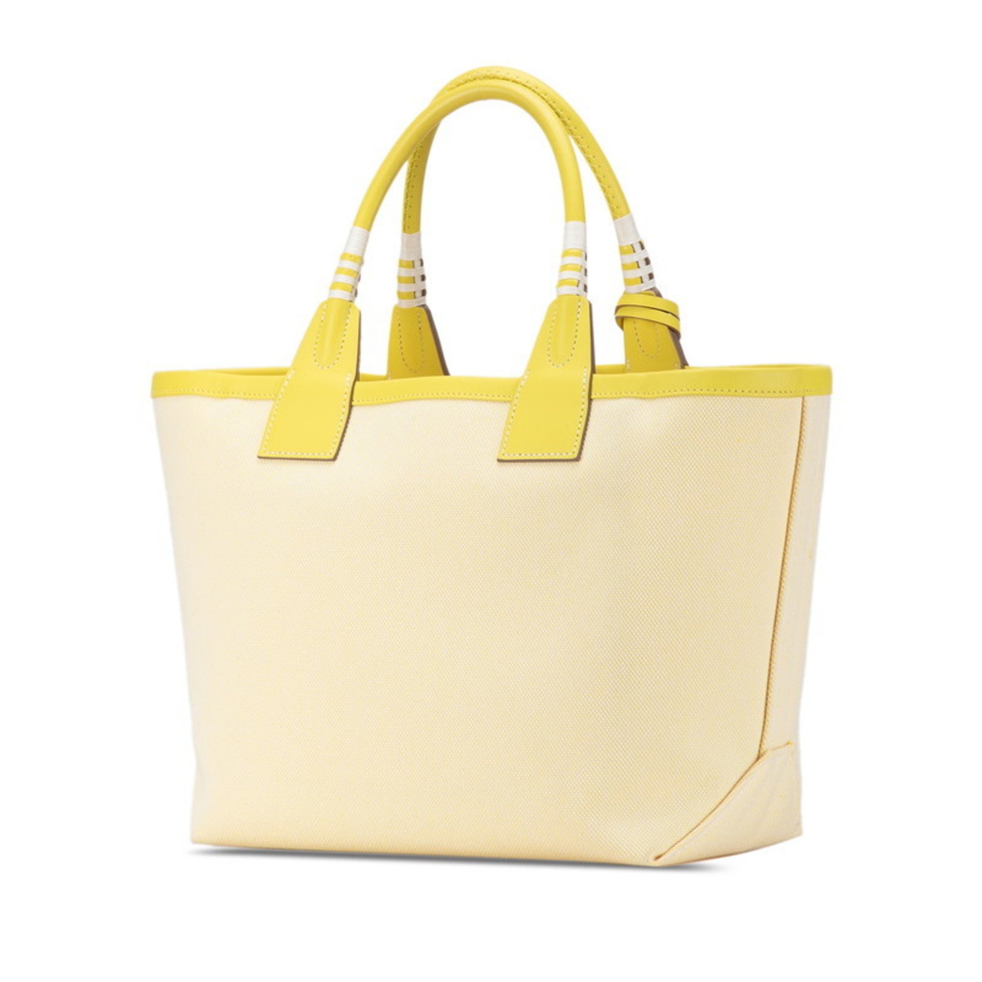 Hermes Steeple 25 Handbag Yellow Toile H Swift Leather Women's HERMES