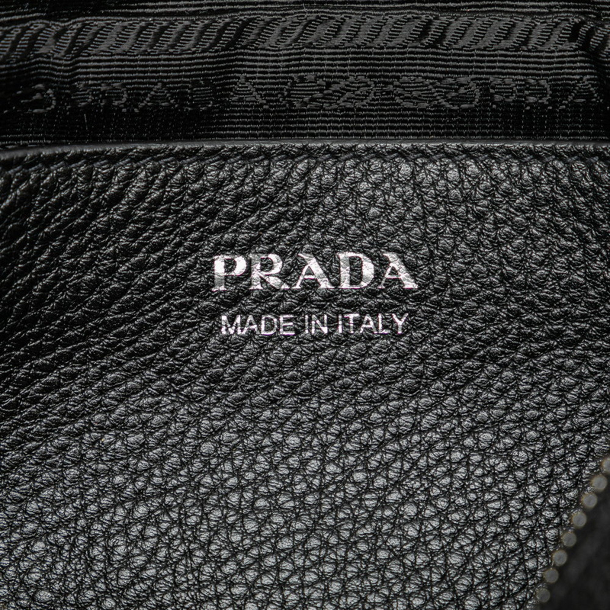 Prada Viterodai Shoulder Bag Black Leather Women's PRADA