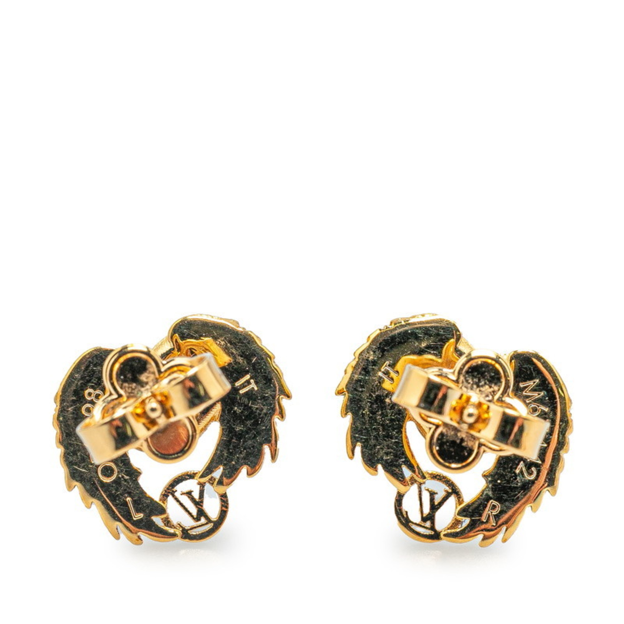 Louis Vuitton Boucle D'oreille Cool Angel Love Earrings M67442 Gold Plated Women's LOUIS VUITTON