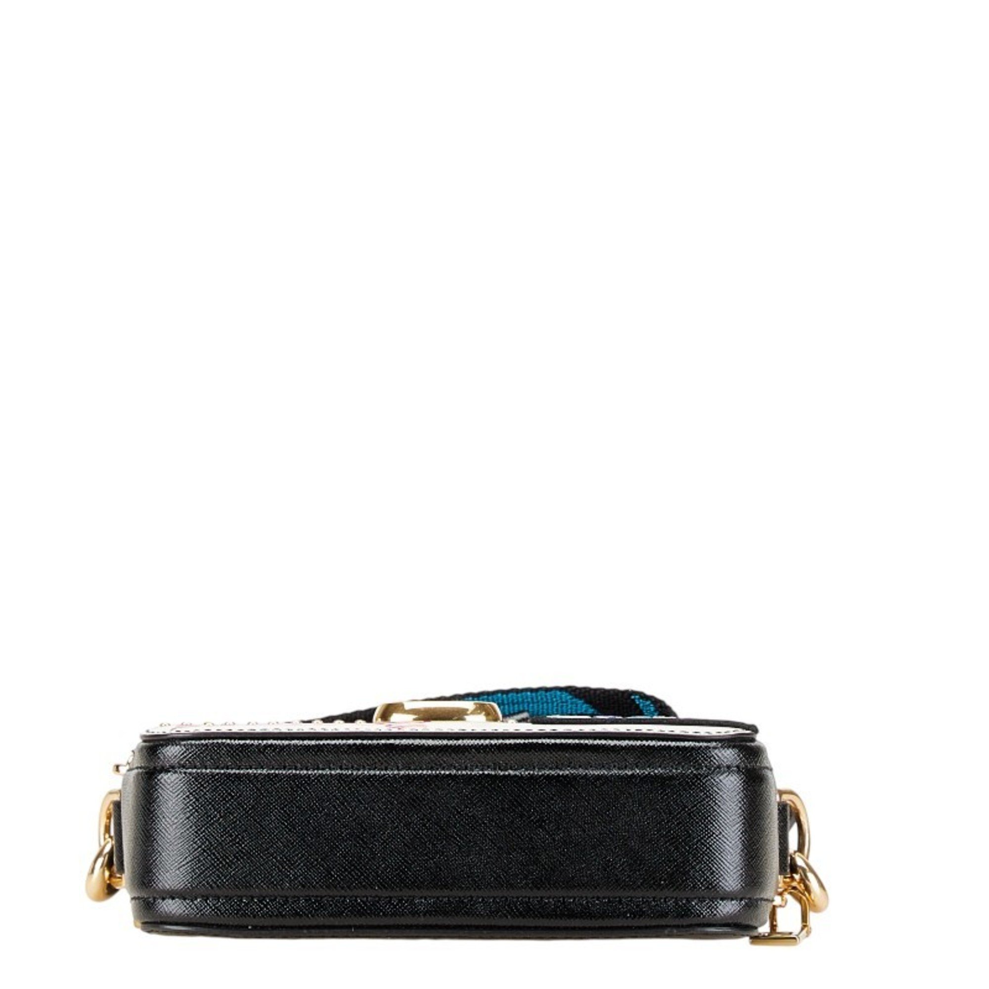 MARC JACOBS Kaia Shoulder Bag Black Leather Women's